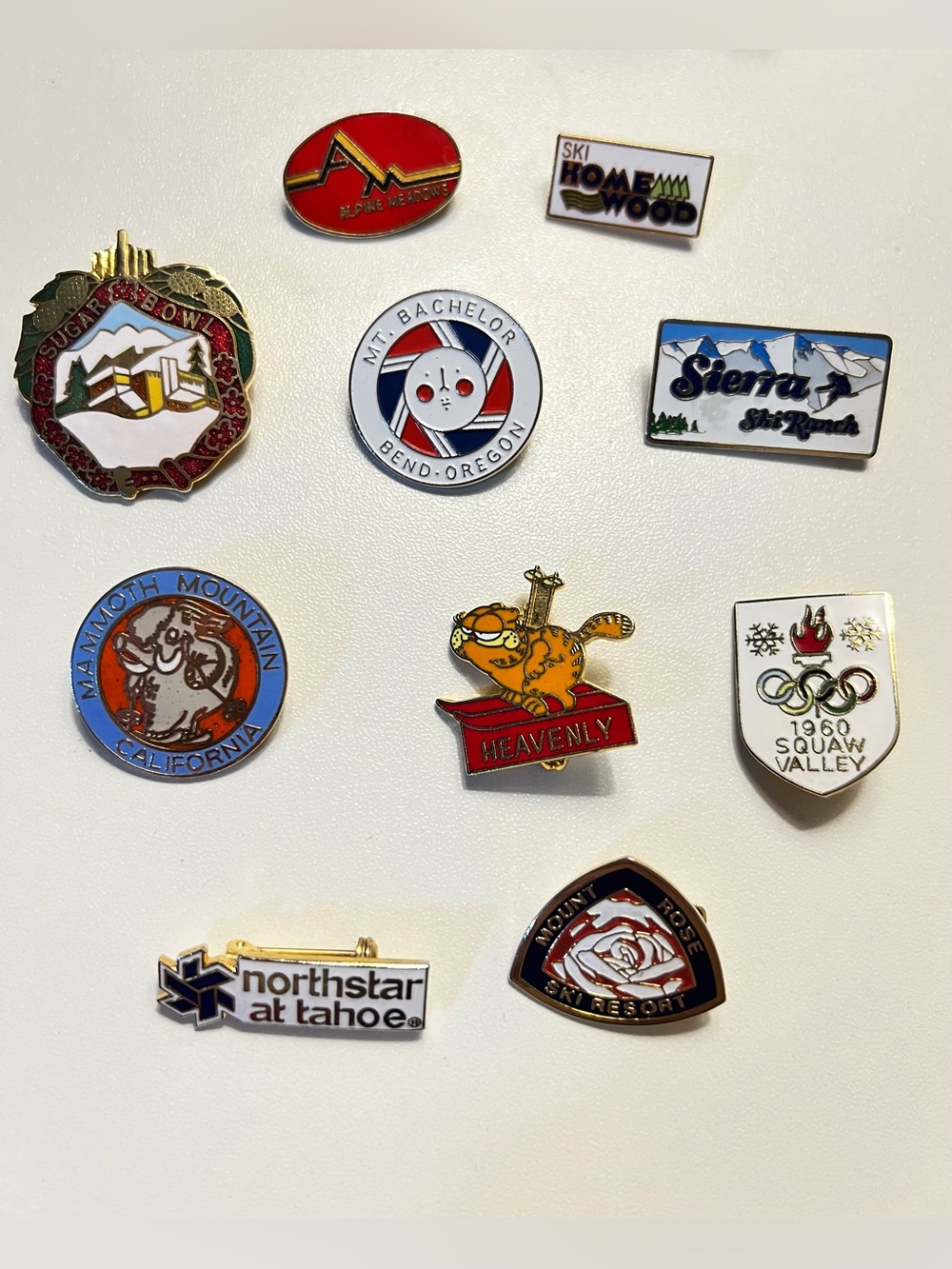 Vintage Ski Pin (Lot of 10) Premium Lake Tahoe California Pacific Northwest